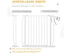 PawHut Schutzgitter Zwei-Wege-Öffnung