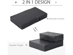 PawHut Tierunterlage 2 Stufen Klappbar