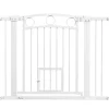 Clearance PawHut Türschutzgitter 76-104 cm Absperrgitter Stahl PA Weiß 76-104L x 77H cm