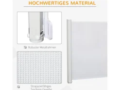 PawHut Türschutzgitter Ausziehbar Rollo 115 x 82,5 cm