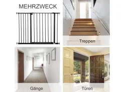 PawHut Türschutzgitter Klemmbefestigung 76-107 x 76 cm