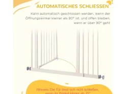 Hot PawHut Türschutzgitter mit Auto-Close