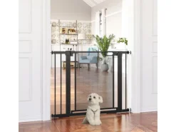 PawHut Türschutzgitter Ohne Bohren und mit Auto-Close