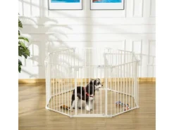Online PawHut Welpenauslauf mit Tür Klappbar 8 Paneele