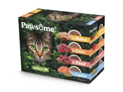 Clearance Pawsome Katzen-Nassfutter Adult Multipack 12 x 85 g