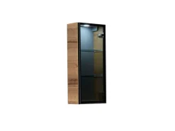 Clearance Pelipal Vitrinen-Wandschrank Quantum 05 Riviera Eiche quer NB 30 cm