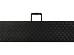 Perel Klappbank Polyrattan-Optik Schwarz