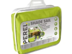 Perel Viereck-Sonnensegel 500 cm x 500 cm Limegrün