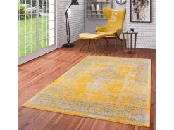 Pergamon Designer Teppich Passion Vintage Bordüre Safran Gelb 185x270cm