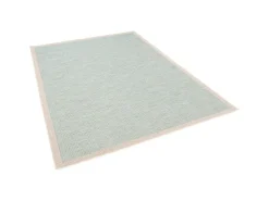 Pergamon In & Outdoor Teppich Flachgewebe Ottawa Bordüre Türkis 160x230cm