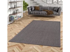 Outlet Pergamon Sisalteppich Natura Klassisch mit Bordüre Anthrazit 150x150cm