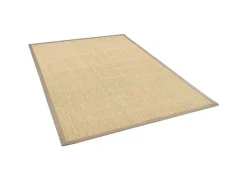 New Pergamon Sisalteppich Natura Klassisch mit Bordüre Creme Taupe 150x150cm