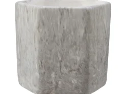Hot Pflanzgefäß Marmor 8,2 cm x 9 cm x 9 cm Mehrfarbig Steingrau-Braun