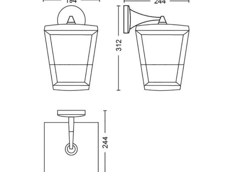 Philips Hue White & Color Amb. Econic LED-Laternenleuchte hängend