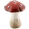Pilz aus Keramik 8 cm x 11 cm Rot-Braun