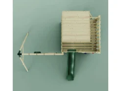 PolarPlay Spielturm Björn, mit Trapezstange, Dunkelgrün