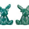 Clearance Porzellan-Rentier Grün 9 cm