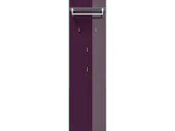 Posseik Garderobe Elite 4 Haken und Hutablage 45 cm x 160 cm Brombeer