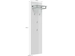 Posseik Garderobe Elite 4 Haken und Hutablage 45 cm x 160 cm Brombeer