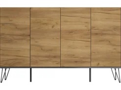 Posseik Sideboard Industrial P 4 Schubladen 4 Türen 155 cm Front