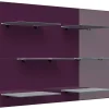 Outlet Posseik Wandregal Elite 6 Glasablagen 104 cm x 60 cm Brombeer