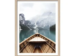 Online Pro Art Bild Framed Art Bootsfahrt auf Bergsee 40 cm x 30 cm