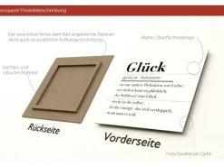 Discount Pro Art Dekopanel Glück auf Holz 30 cm x 30 cm