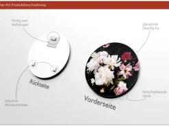 Outlet Pro Art Glasbild Baroque Flowers V Ø 30 cm