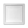 PROFHOME 157002 Deckenplatte Deckenelement Wandpaneel Stuckdekor, 60,0 cm x 60,0 cm x 6,5 cm Weiß