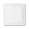 PROFHOME 157003 Deckenplatte Deckenelement Wandpaneel Stuckdekor, 60,0 cm x 60,0 cm x 7,0 cm Weiß
