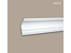 PROFHOME 150108 Eckleisten 1 Karton Set mit 10 Zierleisten 20 m Weiß