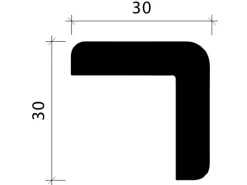 PROFHOME 650238 Kantenschutz-Profil Zierleiste Stuckleiste 2 m 200 cm x 3 cm x 3 cm Weiß