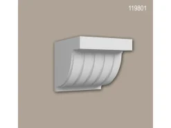 Best PROFHOME 119801 Konsole Zierelement Wandboard, 12,7 cm x 12 cm x 10 cm Weiß