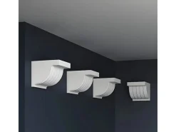 Best PROFHOME 119801 Konsole Zierelement Wandboard, 12,7 cm x 12 cm x 10 cm Weiß