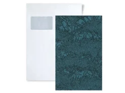 PROFHOME 1 MUSTERSTÜCK S-369726-GU DIN A4 MUSTER der Floral Tapete Blau