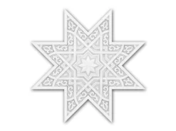 Clearance PROFHOME 157501 RoSette Deckenplatte Zierelement Deckenelement 53,5 x 53,5 cm 53,5 cm x 53,5 cm x 6,1 cm Weiß