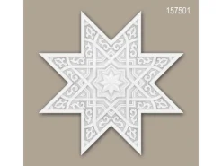 Clearance PROFHOME 157501 RoSette Deckenplatte Zierelement Deckenelement 53,5 x 53,5 cm 53,5 cm x 53,5 cm x 6,1 cm Weiß