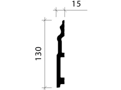 Online PROFHOME 653113 Sockelleiste Fußleiste Zierleiste Stuckleiste 2 m 200 cm x 1,5 cm x 13 cm Weiß