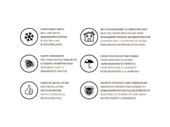 PROFHOME 403131 Stirnelement Außenstuck Zierelement Fassaden Element 3 cm x 3 cm x 24,4 cm Weiß