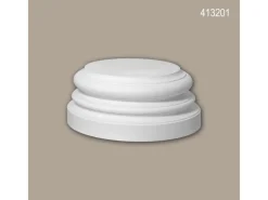 PROFHOME 413201 Vollsäulen Sockel Fassadenstuck Säule Fassaden Element 41,4 cm x 41,4 cm x 17 cm Weiß