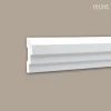 PROFHOME 151315 Wand- und Friesleiste Stuckleiste Zierleiste Wandleiste 2 m 200 cm x 2,2 cm x 7,5 cm Weiß