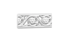 New PROFHOME 151369 Wand- und Friesleiste Stuckleiste Zierleiste Friesleiste 2 m 200 cm x 1,1 cm x 5,4 cm Weiß