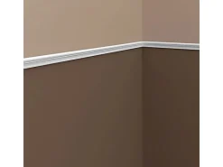 Clearance PROFHOME 651321 Wand- und Friesleiste Stuckleiste Zierleiste Stoßfest 2 m 200 cm x 0,8 cm x 1,9 cm Weiß