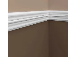 Hot PROFHOME 151310 Wand- und Friesleiste Stuckleiste Zierleiste Wandleiste 2 m 200 cm x 1,9 cm x 9,6 cm Weiß