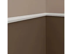 Best PROFHOME 151379 Wand- und Friesleiste Stuckleiste Zierleiste Friesleiste 2 m 200 cm x 1,3 cm x 3 cm Weiß