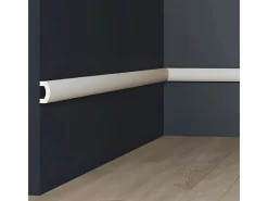 PROFHOME 651815 Wandleiste Friesleiste Zierleiste Stuckleiste 2 m 200 cm x 2 cm x 4 cm Weiß