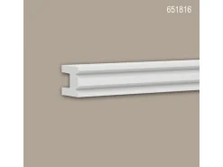 PROFHOME 651816 Wandleiste Friesleiste Zierleiste Stuckleiste 2 m 200 cm x 3 cm x 4 cm Weiß