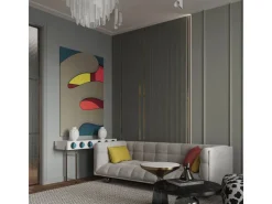 Sale PROFHOME 659803-Box 3D Wandpaneele 1 Karton Set mit 3 Paneelen 6 m Weiß