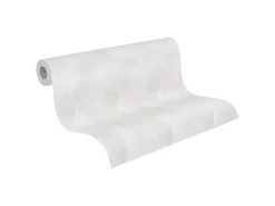 New PROFHOME 938731-GU Grafik Tapete Rauten Muster Matt Weiß 1,06 m x 25,00 m 26,50 m2 Weiß