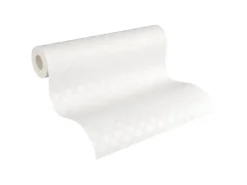 PROFHOME 528117-GU Grafik Tapete Rauten Muster Matt Weiß 0,53 m x 10,05 m 5,33 m2 Weiß